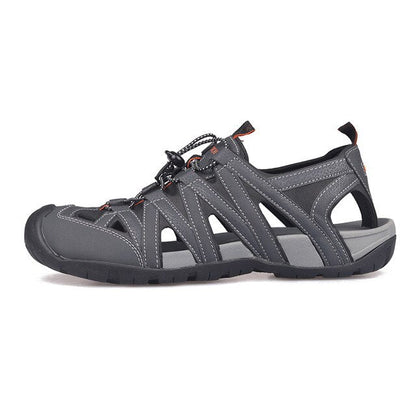 Men Sandals Summer Outdoor Trekking Beach Sandals Breathable Close Toe Causal Shoes High Quality Clog Male Big Size 46-2