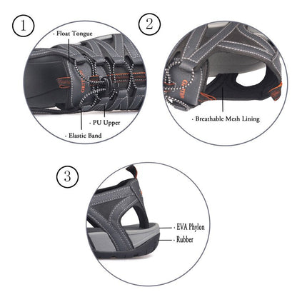 Men Sandals Summer Outdoor Trekking Beach Sandals Breathable Close Toe Causal Shoes High Quality Clog Male Big Size 46-4