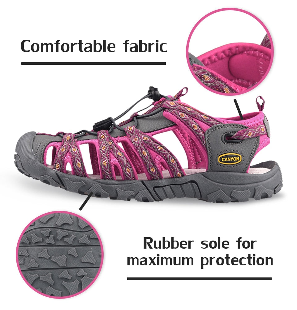 Women Beach Sandals Summer Ladies Hiking Sandals Close Toe Casual Comfort Breathable Female Sport Shoes-2