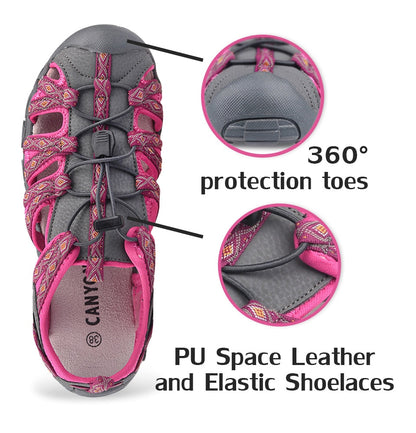 Women Beach Sandals Summer Ladies Hiking Sandals Close Toe Casual Comfort Breathable Female Sport Shoes-3