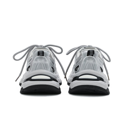 Silver Thick Sole Athletic Shoes-2
