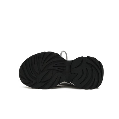Silver Thick Sole Athletic Shoes-3