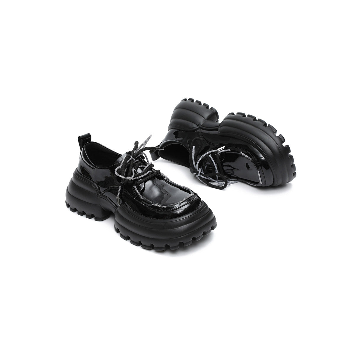 Tokyo High Platform Patent Lace Ups-4