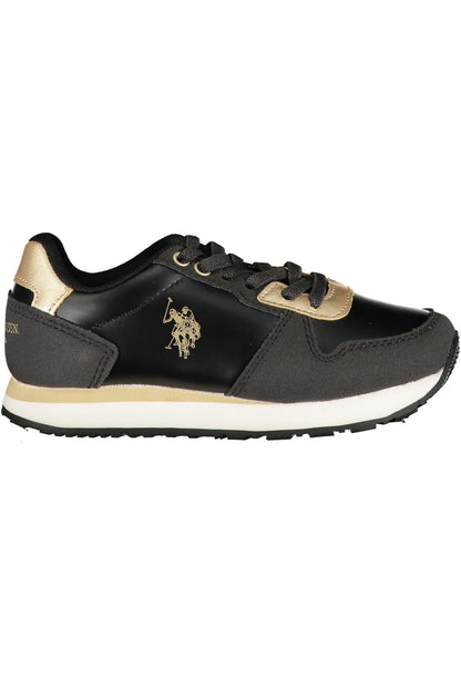 US POLO ASSN. ZWARTE KINDER SPORTSCHOENEN