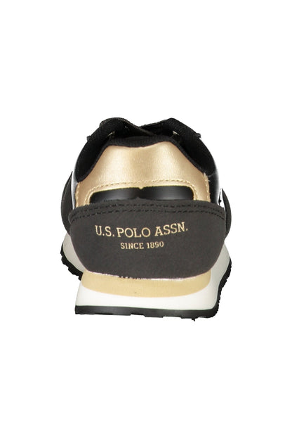 US POLO ASSN. ZWARTE KINDER SPORTSCHOENEN