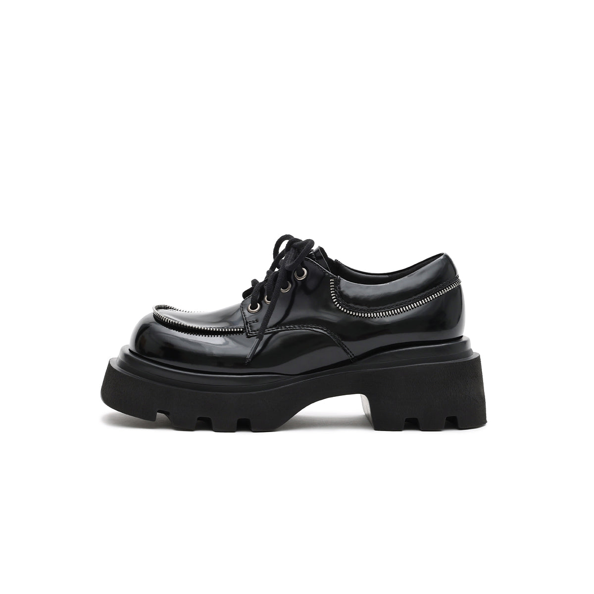 Veelzijdige robuuste leren schoenen met ronde neus