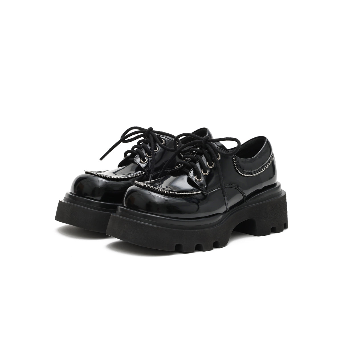 Veelzijdige robuuste leren schoenen met ronde neus