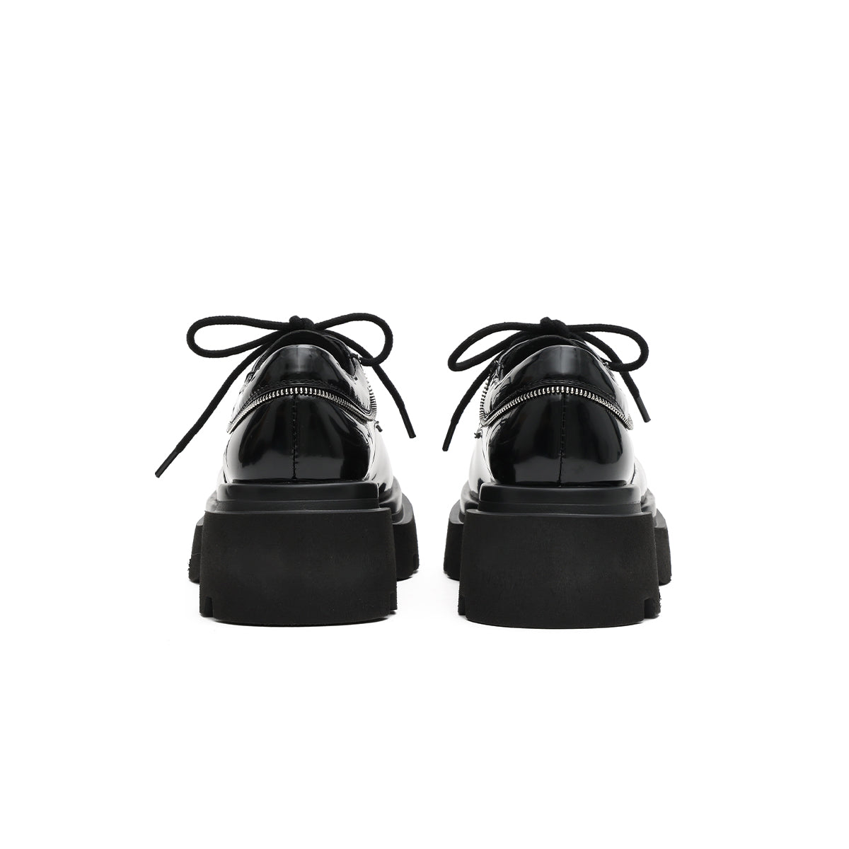 Veelzijdige robuuste leren schoenen met ronde neus