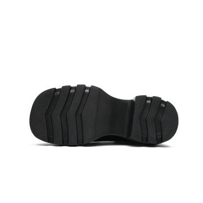 Veelzijdige robuuste leren schoenen met ronde neus