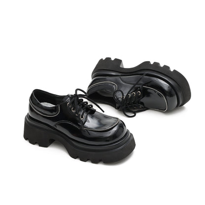 Veelzijdige robuuste leren schoenen met ronde neus