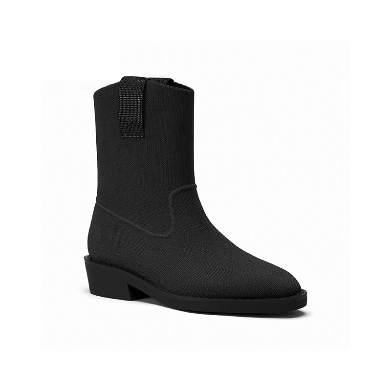 Vintage Posh Pointed Toe Block Heel Boots-3