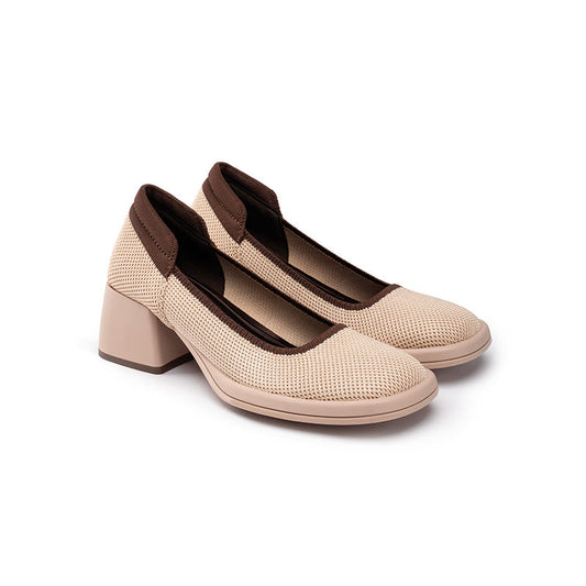 Vintage Square Toe Block Heel Mary Jane Pumps-1