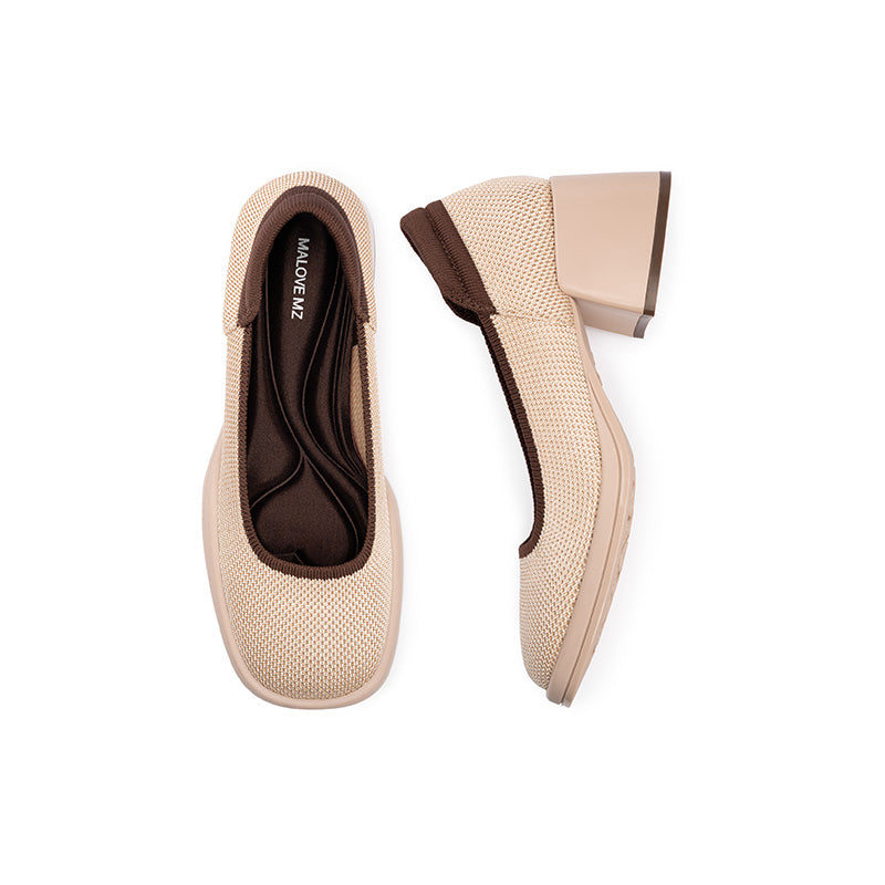 Vintage Square Toe Block Heel Mary Jane Pumps-4