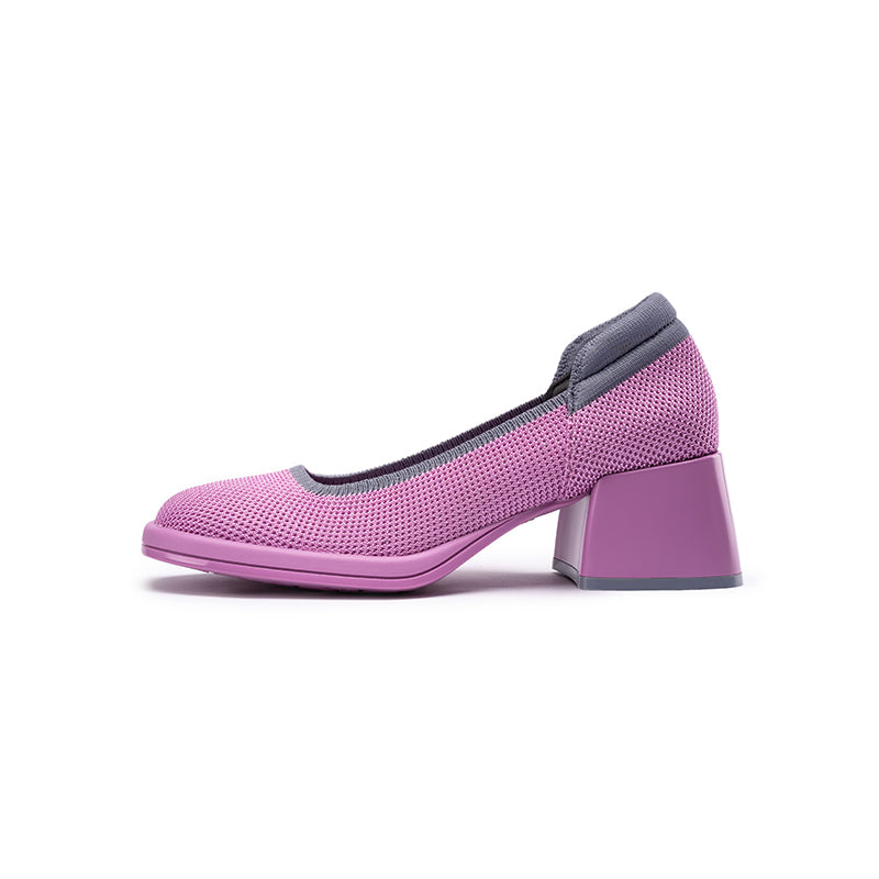 Vintage Square Toe Block Heel Mary Jane Pumps-6