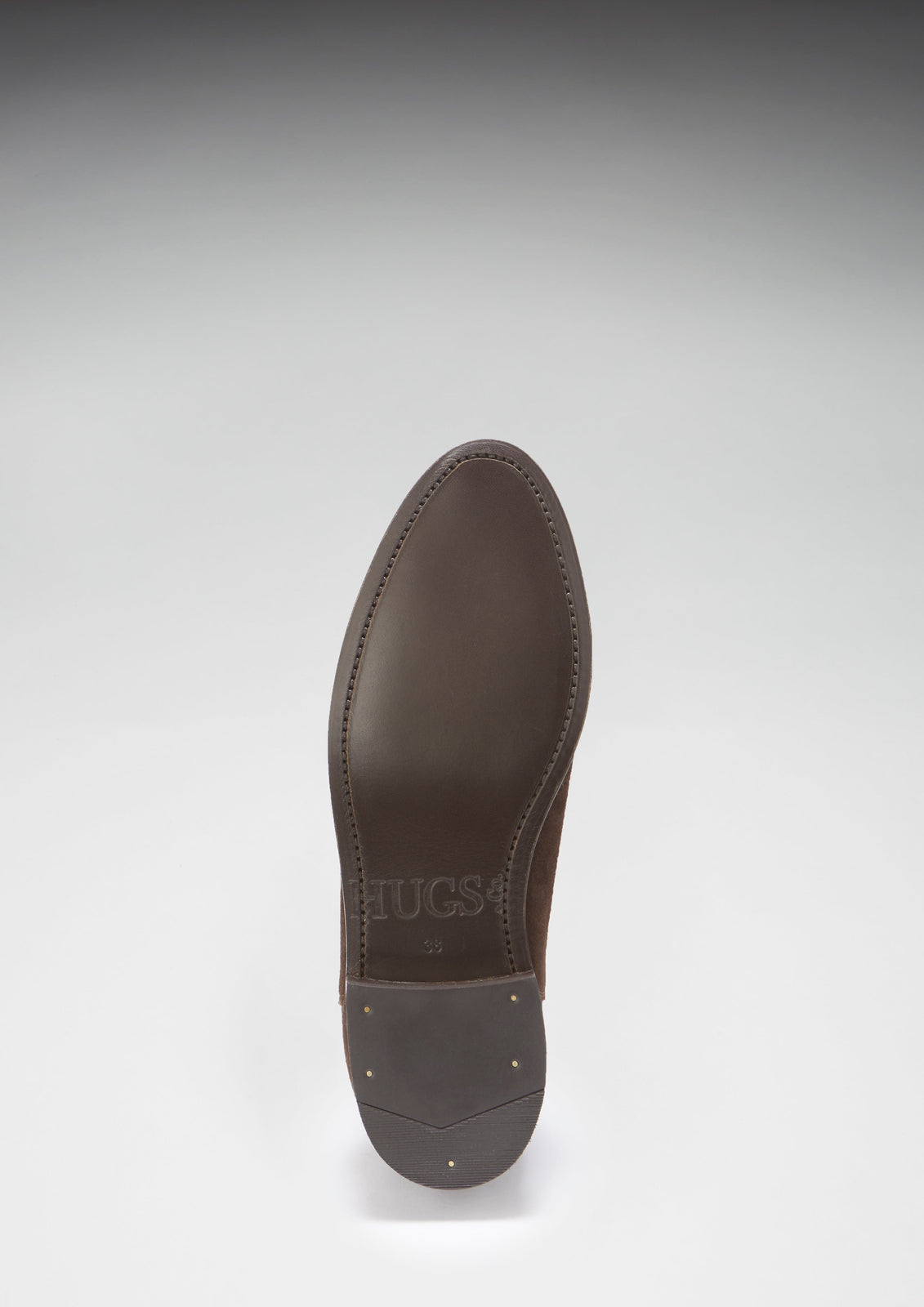 Damesbruine suède Chelsea boots, doorgenaaide leren zool